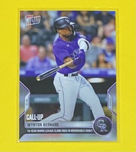 2022 MLB Topps Now Wynton Bernard Call-Up MEMORABLE DEBUT Rockies #699 SP 🔥
