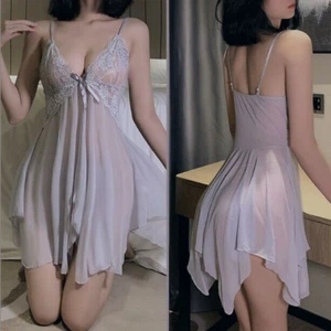 Ladies Pajamas Women's BabyDolls Lace Sexy Lingerie intimate Sleepwear nightgown - Picture 1 of 28