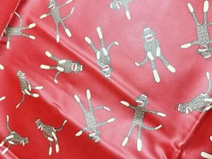 Sock Monkey Quality Quilt Fabric By Erin Michael Of Moda Fabric Plastic #15071 - Picture 1 of 5