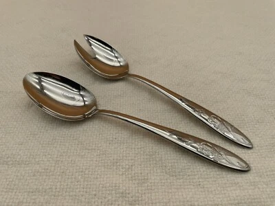 Carl Mertens CMR6 Ronosil ~ 2 Serving Spoons Flatware 18/12 Stainless GERMANY - Image 1 of 4