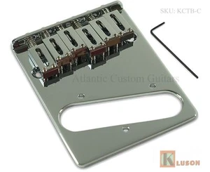 Kluson Telecaster 6 Sattelbrücke Vintage Halterung mit Messingsätteln - Chrom - Bild 1 von 3