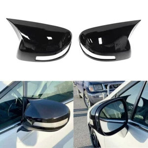 Cubierta de espejo retrovisor lateral de puerta negra brillante OX para Honda Civic 2012-2015 - Imagen 1 de 12