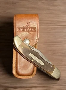 Vintage Schrade Walden NY USA Old Timer 25OT Pocket Knife 2 Blade W/ Sheath - Picture 1 of 23