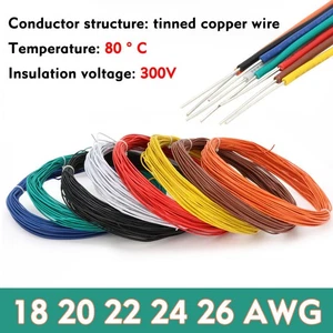 Single Core Single Strand Cable 18AWG~26AWG Electronic Wire Tinned Copper UL1007 - Picture 1 of 5