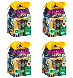 4 x 110g Zombie Eyeballs Treat Box Filled Gruesome Gummy Eyeballs Terrific Treat - Picture 1 of 7