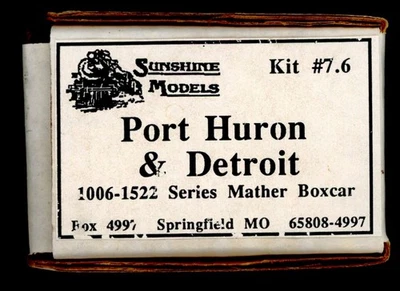 Sunshine Models HO Kit, Port Huron & Detroit Woodside OB Boxcar - Image 1 of 3