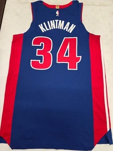 Pistons BOBI KLINTMAN #34 Player Issued PI 2024/25 Basketball JERSEY BLUE 50 - Picture 1 of 2