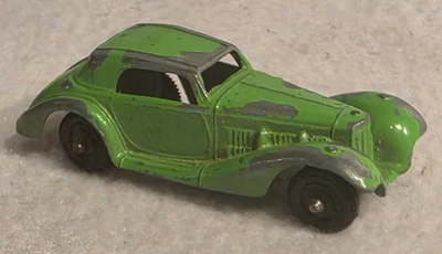 1939 Vintage Tootsie Mercedes Green Diecast Toy Car Made in Chicago USA - Image 1 of 4