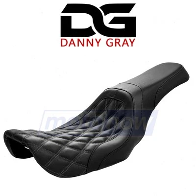 Danny Gray Weekday 2-Up Dyna Diamond Stitch Seat for 2007-2014 Harley ex - Image 1 of 4