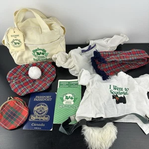 Cabbage Patch Kid Airways Scotland Bag Clothes Passport Luggage Vintage 1980s - Picture 1 of 12