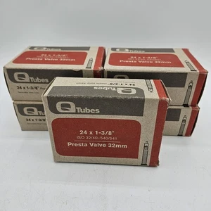 Lot 5x - Q-Tubes Inner Tube, 32 mm Presta Valve, 24 x 1-3/8", Removable Core - Picture 1 of 2