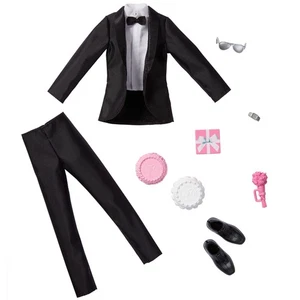 Mattel - Barbie Ken Fashion 2-Pack, Groom Outfit for Ken Doll with Tuxedo, Shoes - Picture 1 of 5