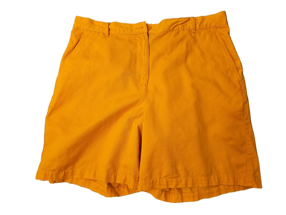 Lauren Ralph Lauren Womens Orange Soft Cotton Shorts Pockets Size 14 - Image 1 of 4