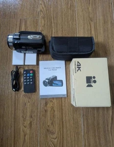 Keculbo 4K Video Camera 48MP 30FPS 18X Zoom IR Night Vision with 2 Batteries SD - Picture 1 of 4