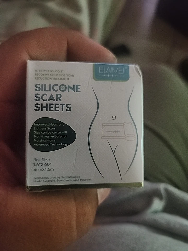 Hojas de cicatrices de silicona de grado médico, cinta de cicatrices de silicona (1,6”X 60), eliminación de cicatrices Foto 1 de 1