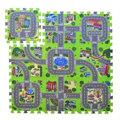 Play Mat Interlocking Foam Car Rug Floor Puzzle Tiles Playroom Pieces Interac... - Image 1 of 4