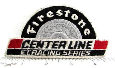 Vintage Firestone Center Line Tires Jacket Patch E T Racing Series Automotive - Image 1 of 3