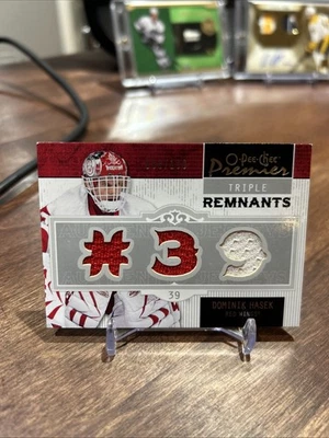2008-09 O-Pee-Chee Premier - Premier Remnants Dominik Hasek #PR-HA Triple /100 - Image 1 of 2