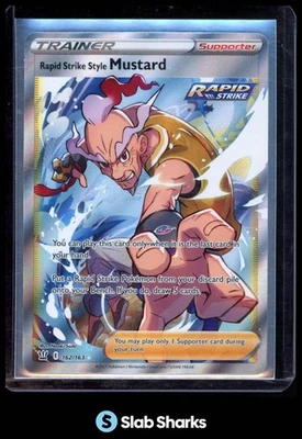 2021 POKEMON SWORD & SHIELD BATTLE STYLES #162/163 RAPID STRIKE STYLE MUSTARD - Image 1 of 4