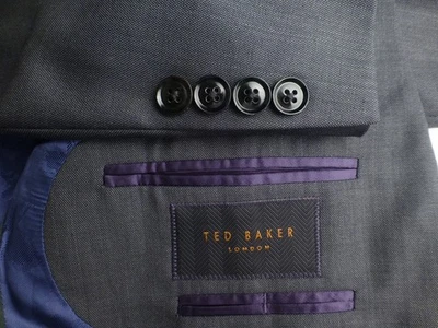 Ted Baker London Blazer 38S Italy Excellent Condition Jacket Gray - Image 1 of 4