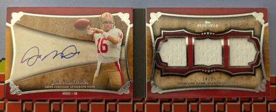 2011 Topps Five Star Booklet Gold Joe Montana Triple Jersey Auto /25 Autograph - Image 1 of 2