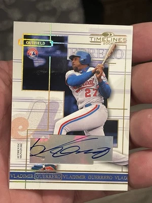 Vladimir Guerrero Donruss Timelines 2004 autógrafo oro 13/25 #50 Foto 1 de 2