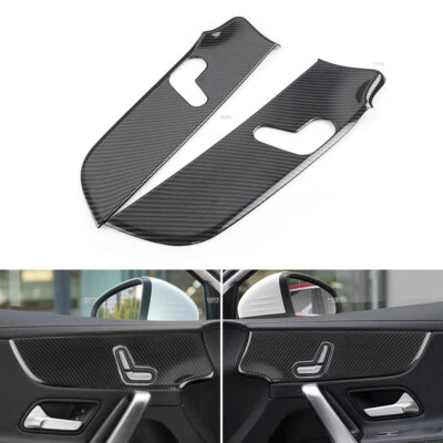 For Mercedes Benz A CLA Class W177 V177 2020 Door Panel Carbon Fiber Cover Trim - Image 1 of 4
