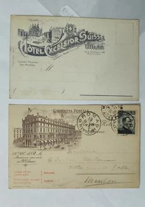 MILANO CITTA'-TESTATINA COMMERCIALE ALBERGO HOTEL-LOTTO 2 CARTOLINE-C29-198 - Picture 1 of 1