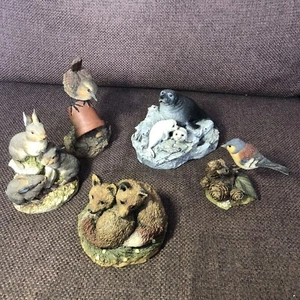 Arden Sculptures By Christopher Holt Job Lot Birds Foxes Seals Rabbits Bundle - Picture 1 of 23