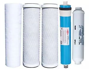 Watts Reverse Osmosis Replacement Filter Set 5 pcs w/ Filmtec 50 GPD - Picture 1 of 2
