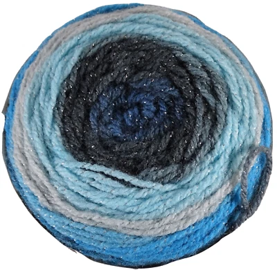 Mandala Lion Brand Yarn Sparkle Astrid Knitting Crochet Craft Blue Sparkles - Image 1 of 4