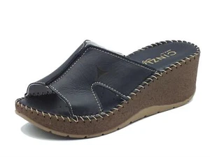 Cinzia Soft IU880221 Nero Ciabatte per Donna in pelle con zeppa alta