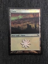 Plains (283 and 285) FOIL Shadowmoor NM Basic Land MAGIC THE GATHERING CARD X2