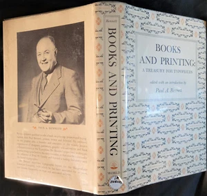 Bennett, BOOKS AND PRINTING A TREASURY FOR TYPOPHILES - 1951 Signed 1st Ed. - Picture 1 of 4