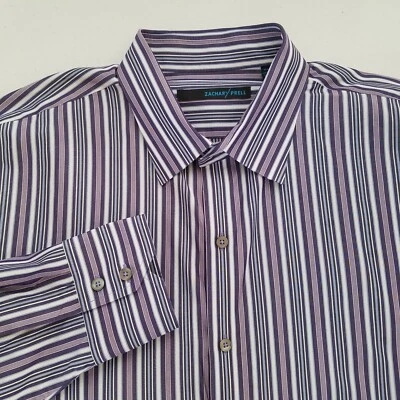 Zachary Prell Mens Striped Button Front Long Sleeve Casual Shirt Size 2XL I207 - Image 1 of 4