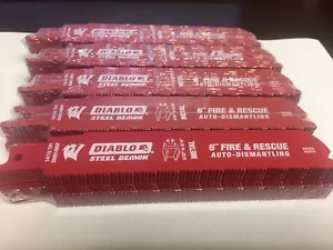 100 PACK Diablo DS0614WBF Diablo 6" 14 TPI Fire Rescue Reciprocating Saw Blade - Picture 1 of 6