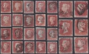 GB PENNY RED IMPERFORATES 4 Margins Plated V. Fine or Good Margin..PRICED SINGLY - Picture 1 of 53