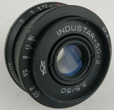 Industar 50-2 50mm f3,5 Soviet Bokeh portrait Lens DSLR M42 Mount Old Pancake - Image 1 of 4