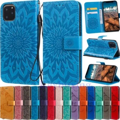 For iPhone 11 Pro Max XR 6s 7 8 Plus Wallet Card Holder Leather Phone Case Cover - Image 1 of 4