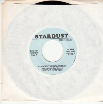 WAYNE NEWTON - DADDY DON'T YOU WALK SO FAST + MEL CARTER - MINT REISSUE 45 - NEW Foto 1 de 2