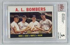 1964 Topps MICKEY MANTLE MARIS KALINE AL Bombers #331 BGS/BVG 5 EXCELLENT