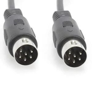 6 PIN DIN ELECTRON MICROVITEC MONITOR BBC MASTER CABLE 1m MALE PLUG LEAD - Picture 1 of 3