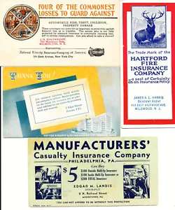 LOT OF 6 VINTAGE INSURANCE CO INK BLOTTERS - UNITED BENEFIT - J. EDGAR HOOVER - Picture 1 of 4