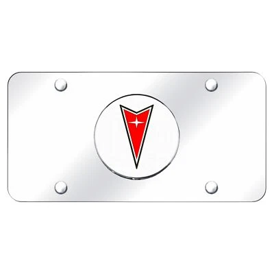 Placa de matrícula con logotipo de Pontiac (cromo) Foto 1 de 2