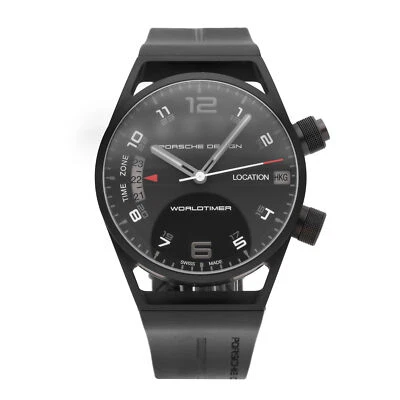 Автоматические мужские часы Porsche Design Worldtimer черный циферблат 45 мм P.675013441180 - Изображение 1 из 4