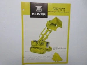 Rare Oliver OC-96 w/ 4n1 Bucket Industrial Crawler Sales Sheet - Picture 1 of 1