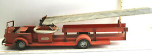 Vtg. Charles M. Doepke Mfg.Co. Model Toys Pressed Steel Fire Engine Ladder Truck