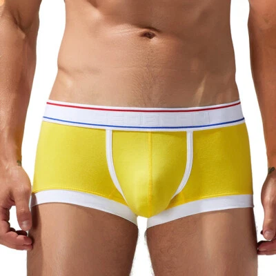 SEOBEAN Para hombres Ropa Interior Cómoda Juvenil Cintura Baja Calzoncillos Boxer de Algodón Foto 1 de 4