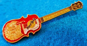 SINGAPORE GOLDEN LION HEAD RED PORT OF ROCK 'N' ROLL GUITAR Hard Rock Cafe PIN - Picture 1 of 1