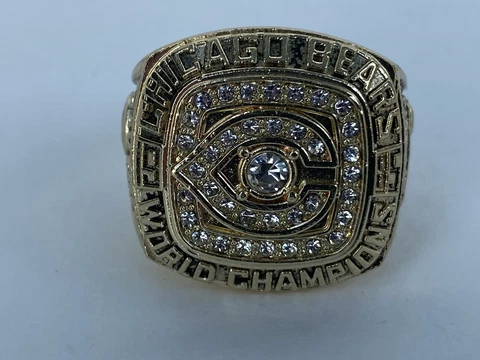 Chicago Bears Super Bowl Ring 1985 Championship Collector Ring Walter Payton Cover